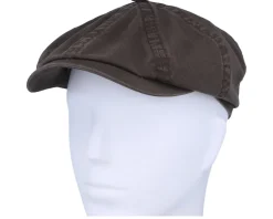 Hatteras Delave Organic Cotton Brown Flat Cap - Stetson