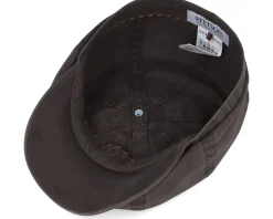 Hatteras Delave Organic Cotton Brown Flat Cap - Stetson