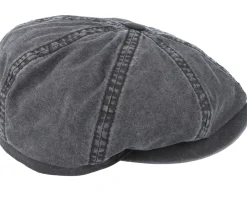 Hatteras Delave Organic Cotton Grey Flat Cap - Stetson