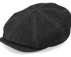 Hatteras Denim Black Flat Cap - Stetson