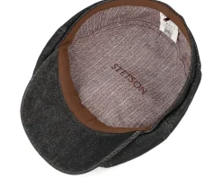 Hatteras Denim Black Flat Cap - Stetson