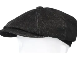 Hatteras Denim Black Flat Cap - Stetson