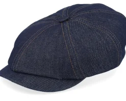 Hatteras Denim Sustainable Blue Flat Cap - Stetson
