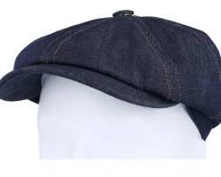 Hatteras Denim Sustainable Blue Flat Cap - Stetson