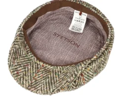 Hatteras Herringbone Olive Flat Cap - Stetson
