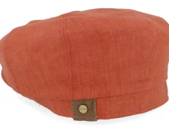 Hatteras Linen Golden Orange Flat Cap - Stetson