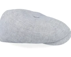 Hatteras Linen Lith Grey Flat Cap - Stetson