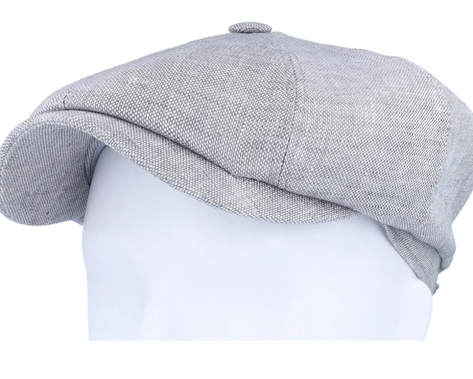 Hatteras Linen Lith Grey Flat Cap - Stetson