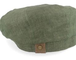 Hatteras Linen Olive Flat Cap - Stetson