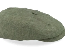 Hatteras Linen Olive Flat Cap - Stetson