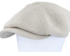 Hatteras Linen Sustainable Beige Flat Cap - Stetson
