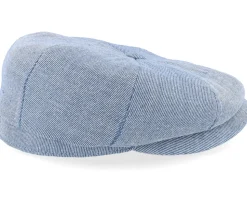 Hatteras Linen/Cotton Twill Blue Twill Flat Cap - Stetson
