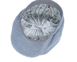 Hatteras Linen/Cotton Twill Blue Twill Flat Cap - Stetson
