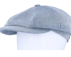 Hatteras Linen/Cotton Twill Blue Twill Flat Cap - Stetson