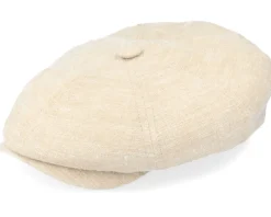 Hatteras Linen/Silk Beige Flat Cap - Stetson