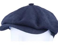 Hatteras Linen/Silk Navy Flat Cap - Stetson