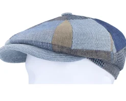 Hatteras Patchwork Denim Flat Cap - Stetson