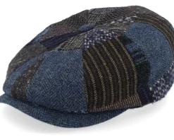 Hatteras Patchwork Multicolor Patchwork Flat Cap - Stetson