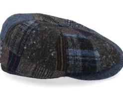 Hatteras Patchwork Multicolor Patchwork Flat Cap - Stetson