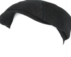 Hatteras Pigskin Black Flat Cap - Stetson