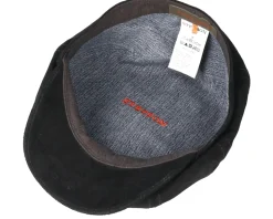 Hatteras Pigskin Black Flat Cap - Stetson