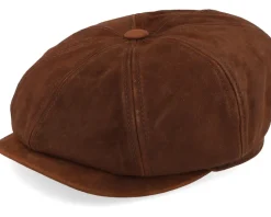 Hatteras Pigskin Chocolate Flat Cap - Stetson