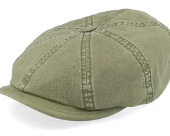 Hatteras Ripstop Olive Flat Cap - Stetson