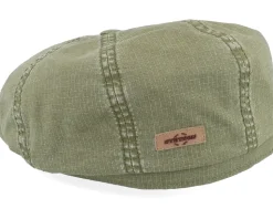 Hatteras Ripstop Olive Flat Cap - Stetson