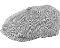 Hatteras Silk Black/White Flat Cap - Stetson