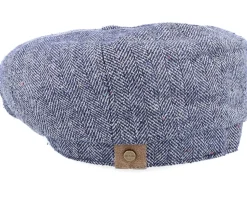 Hatteras Silk Navy Flat Cap - Stetson