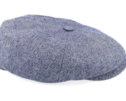 Hatteras Silk Navy Flat Cap - Stetson