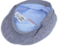 Hatteras Silk Navy Flat Cap - Stetson