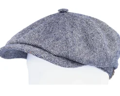 Hatteras Silk Navy Flat Cap - Stetson