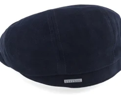 Hatteras Soft Cotton Navy Flatcap - Stetson