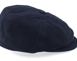 Hatteras Soft Cotton Navy Flatcap - Stetson