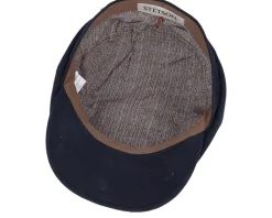 Hatteras Soft Cotton Navy Flatcap - Stetson