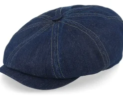 Hatteras Sustainable Denim Blue Flat Cap - Stetson