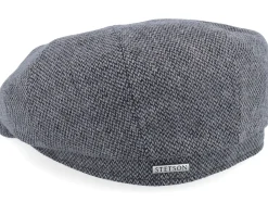 Hatteras Wool Anthracit/Black Flat Cap - Stetson