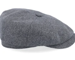 Hatteras Wool Anthracit/Black Flat Cap - Stetson