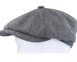 Hatteras Wool Anthracit/Black Flat Cap - Stetson