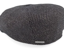 Hatteras Wool Black/Brown Flatcap - Stetson