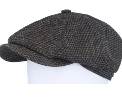 Hatteras Wool Black/Brown Flatcap - Stetson