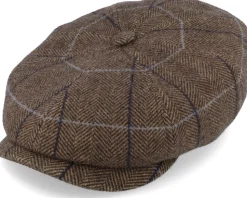 Hatteras Wool Brown Flat Cap - Stetson