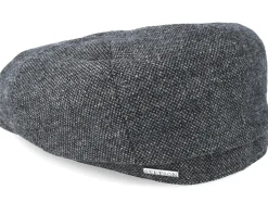 Hatteras Wool Dark Grey Flat Cap - Stetson