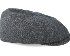 Hatteras Wool Dark Grey Flat Cap - Stetson