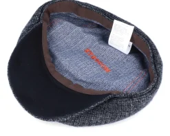 Hatteras Wool Heather Black Flat Cap - Stetson