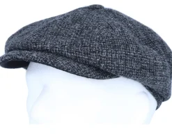 Hatteras Wool Heather Black Flat Cap - Stetson