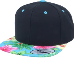 Hawaiian Black/Aqua Snapback - Yupoong