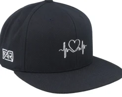 Heart & Heartbeat Black Snapback - Fair