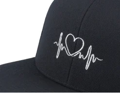 Heart & Heartbeat Black Snapback - Fair